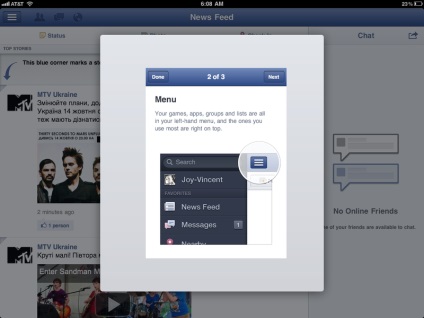 Facebook pentru ipad