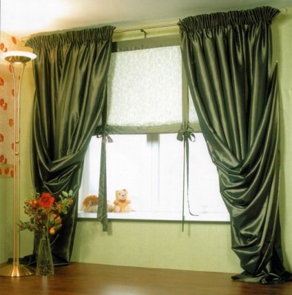 Függöny függöny függöny és típus, amelyek szűk a belső térben, hogyan varrni, design, vászon