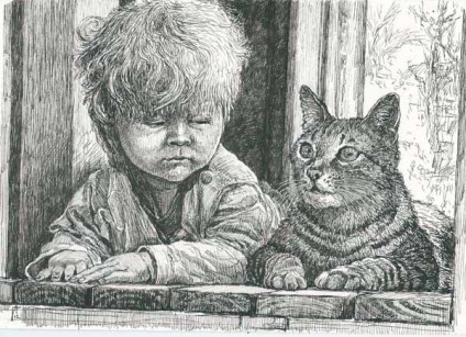 Povestea prieteniei unui băiat mic, unui vani și a unei pisici