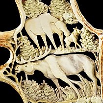 Produse de la coarnele de elk, colți mamut, mare Rus
