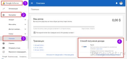 Cum se schimbă destinatarul plăților AdSense către Rapida