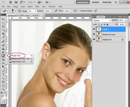 Cum să elimini strălucirea grasă în lecțiile de desen și design Photoshop din Adobe Photoshop