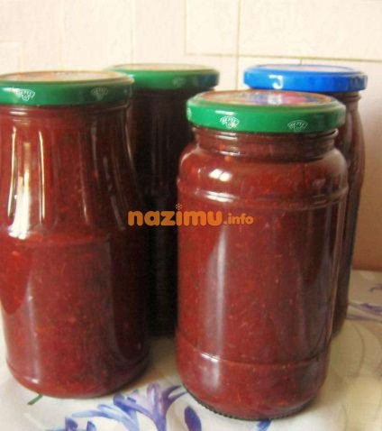 Ketchup a paradicsomból és a szilvától a télig - egyszerű lépésről-lépésre fotó recept