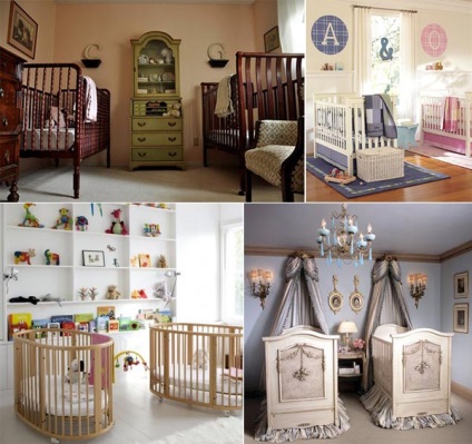 Cameră pentru gemeni, opțiuni de design, o selecție de fotografii, copiii noștri