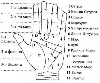 Linia de intuiție pe mâini în palmistură