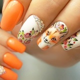 Chanterelle on nails (idei de design foto)