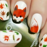 Chanterelle on nails (idei de design foto)