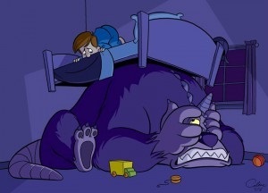 Monster sub pat, sau dacă copilul tău se teme de întuneric