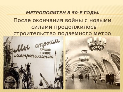 Moszkva Metro - elsődleges osztályok, előadások