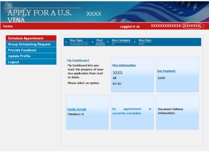 Aplicând pentru viză în Statele Unite, profilul coordonatorului este rusia (rusă)