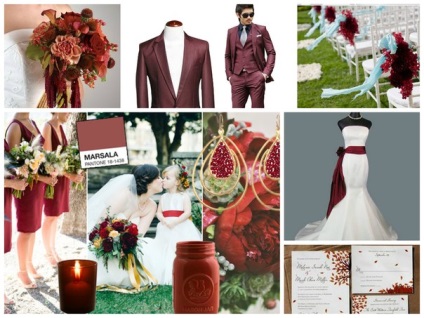 Palete în culoarea inspirational Marsala pentru nunta 2015 - meli