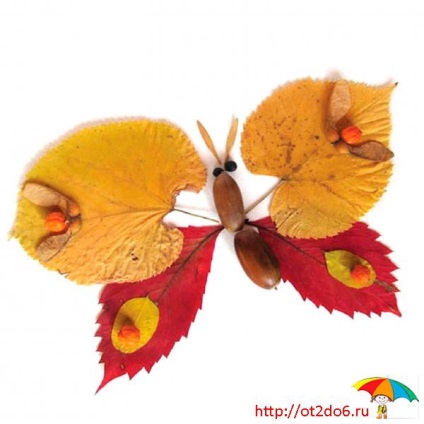 Gyerek kézművesek Őszi pillangók természetes anyagból