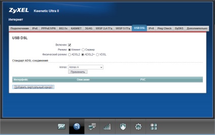 Az Internet központ összekapcsolása az adsl szolgáltatóval az usb-module keenetic és dsl-keenetic segítségével