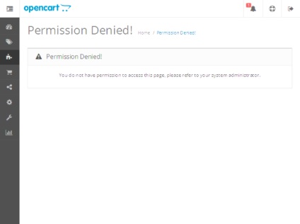 Conceptul de permisiuni de utilizator în opencart