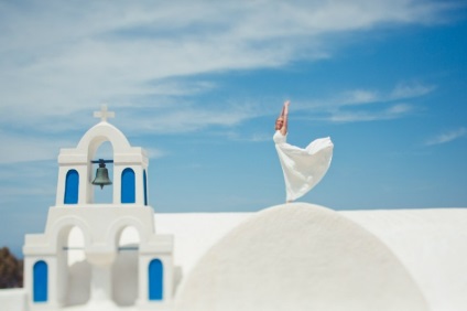 O nuntă frumoasă în străinătate în Santorini