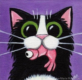 Pisica capricioasă a artistului englez Lisa mary robinson - târg de maeștri - manual,
