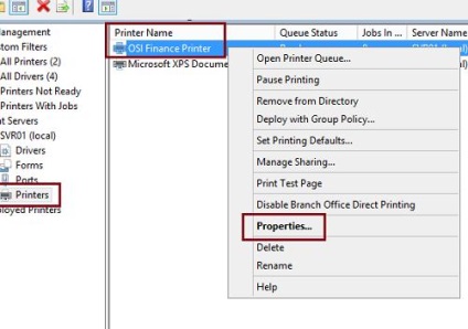 Printer pooling Nyomtatókészlet beállítása a Windows Server 2012 R2-ben, Windows rendszerhez