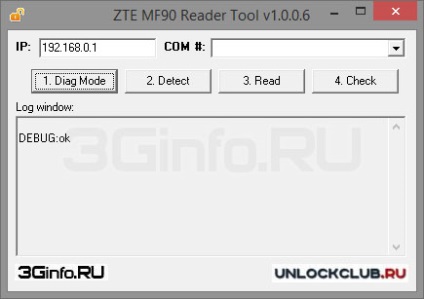 Deblocați routerul mobil zte mf90 (mts 831ft) utilizând instrumentul de citire utilitară mf90