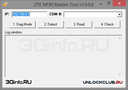 Deblocați routerul mobil zte mf90 (mts 831ft) utilizând instrumentul de citire utilitară mf90