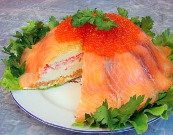 Fish cake salad - az ünnepi asztal királya