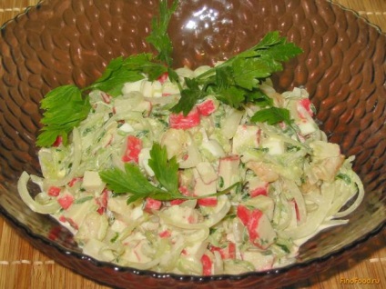 Salata cu creveți și rețetă de castravete cu o fotografie