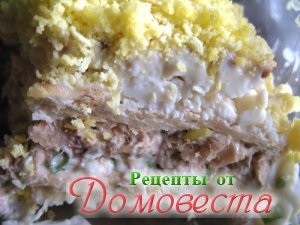 Saláta torta cracker - receptek egy háztartásbeli (próbáld) Saláta torta cracker - receptek egy háztartásbeli