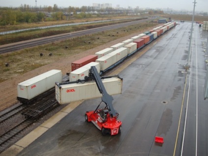 Express container transport în Rusia