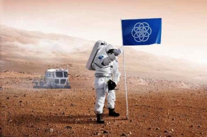 Se creează un steag al planetei Pământ, pe care îl vom reprezenta pe alte planete - un mesager la