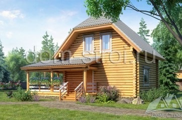 Case de lemn cu o construcție mansardă la prețuri accesibile de la producător