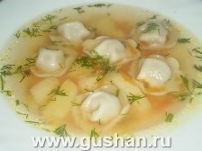 Leves pelmeni, egyszerűen és finom ételeket főzzön