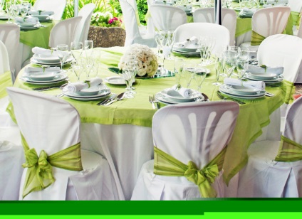 Nunta intr-un stil verde si verde - decorare de la unirea-decor