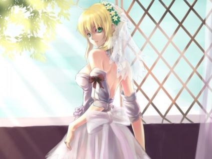 Esküvői ruha az anime stílusában - példát mutatunk a rajzfilmek menyasszonyain