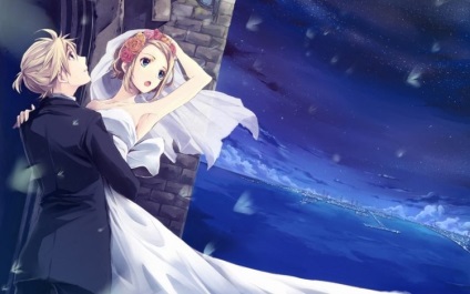 Esküvői ruha az anime stílusában - példát mutatunk a rajzfilmek menyasszonyain