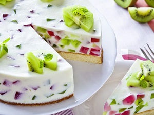 Cake with jelly and fruit - tiszteletes mesterek - kézzel készített, kézzel készített