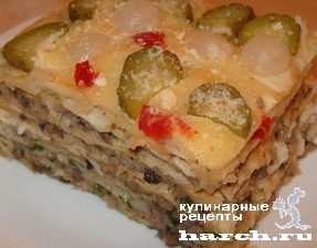 Cake Napoleon cu cârnați - rețete delicioase cu fotografie