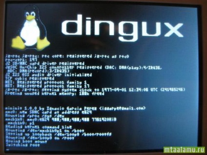 A linux telepítése a dingoo a320-ra