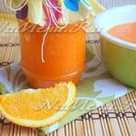 Paradicsomból és narancssárga receptből készült lekvárt fotóval
