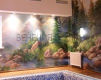 Pictura artistica a zidurilor piscinei