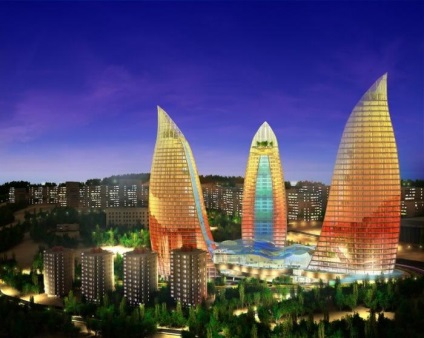 Baku este capitala Azerbaidjanului și cel mai mare oraș al Transcaucaziei