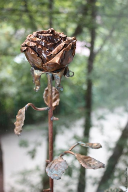 Buchet de trandafiri de cupru - târg de maeștri - manual, manual