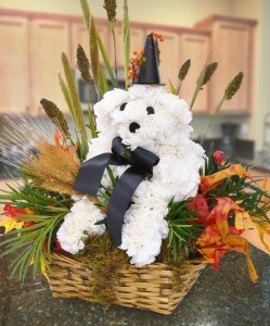 Flori pentru nunta sub forma unui pui de urs