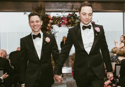 Jim Parsons és felesége Todd esküvői fotói