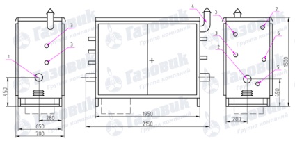 Unitatea de cabinet de reglare a gazului gsgo-mv-50 pe baza rdbk-1-50