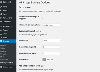 Cum se adaugă frontierele în jurul imaginilor în wordpress