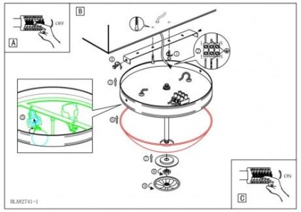 Cum să atârnați o lampă pe tavan și să conectați și să eliminați diode emițătoare de lumină - o sarcină ușoară