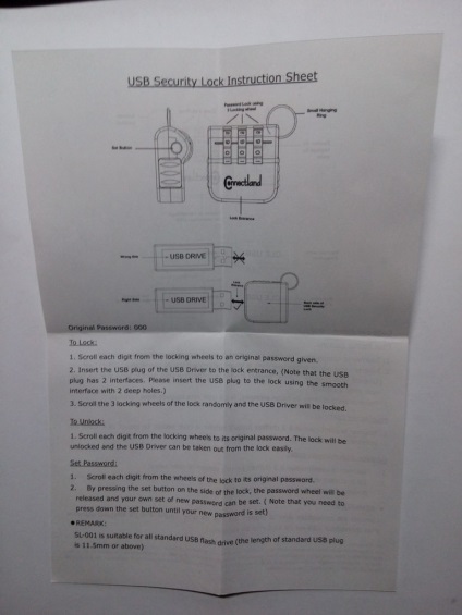 Blocatorul usb mecanic