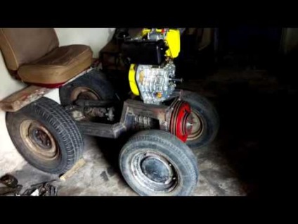 Egy egyszerű házi mini traktor a motoblokk mtz áttekintéséből a traktor építéséről