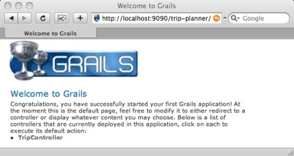 Lucrul cu grails Crearea primei aplicații grail