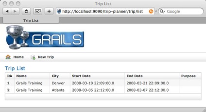 Lucrul cu grails Crearea primei aplicații grail