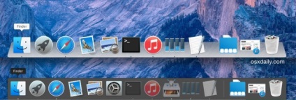 Зробіть панель dock os x yosemite знову об'ємної